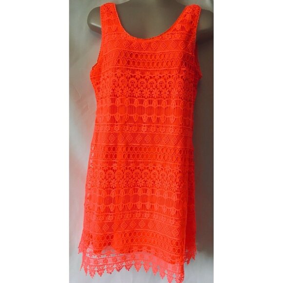Divided  Women Dress Red Open Back  Lace Mini Lined Sleeveless Size 8 - Picture 1 of 5